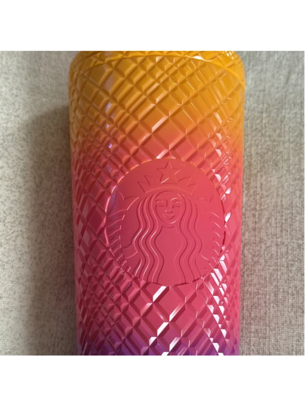 Starbucks Halloween 2024 Ombré Venti Cold Cup w/ Skull Topper EARLY RELEASE